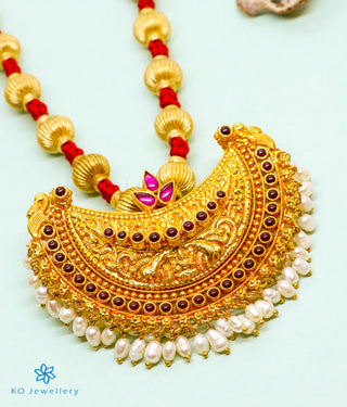 The Vaidehi Jomale Silver Necklace (Red)