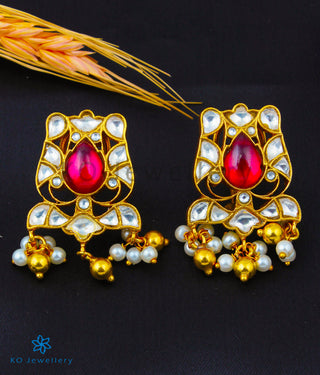 The Nazakat Silver Polki Earrings