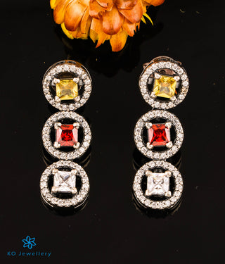 The Vivarna Silver Necklace & Earrings (Bright Silver/Navratna)