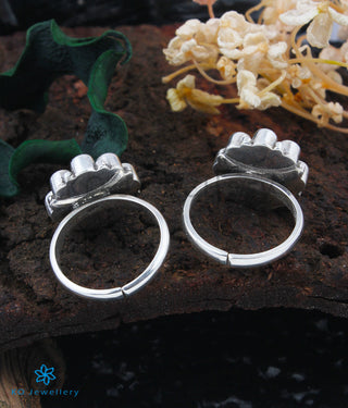  Mira Silver Toe-Rings (White)