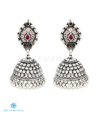 The Lipika Silver Kemp Jhumka (Oxidised)