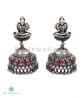 The Avantika Silver Lakshmi Jhumki (Oxidised)