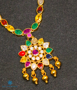 The Kannaki Silver Navarathna Necklace