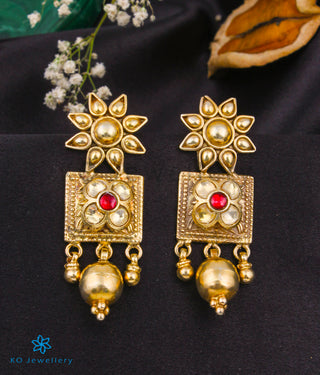 Silver Kundan earrings