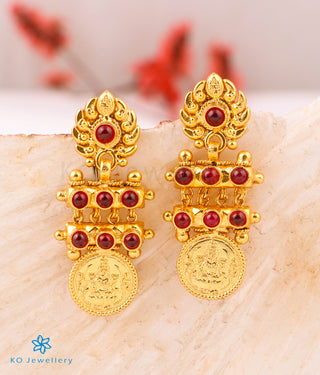 The Paramaa Antique Silver Lakshmi Coin Earrings