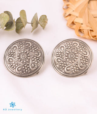 The Aroha Silver Vintage Peacock Earrings