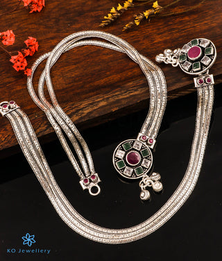 The Samatva Silver Bridal Gemstone Anklets