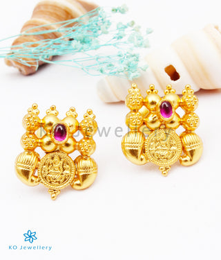 The Pratha Antique Silver Lakshmi Kasumala Coin Earrings