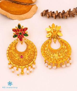 The Vidhi Silver Chand-Bali Earrings