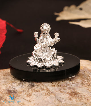 The Poorvi Silver Saraswati Idol