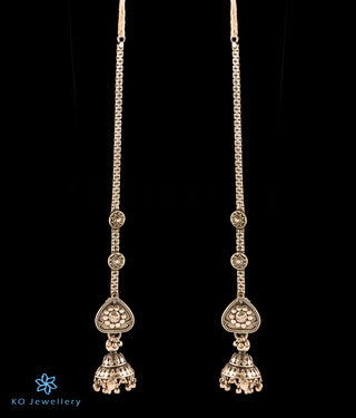 The Manvita Silver Antique Jhumkas