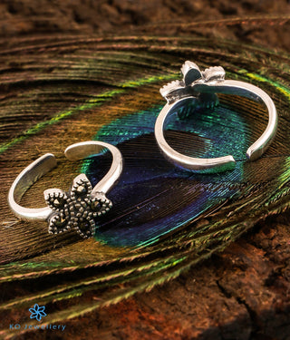 Floriason Silver Marcasite Toe-Rings