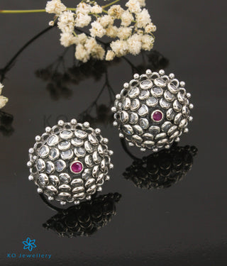 Adhira Silver Polki Toe-Rings 