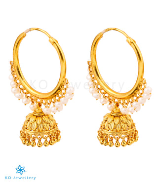 The Abhata Silver Pearl Bali-Jhumka