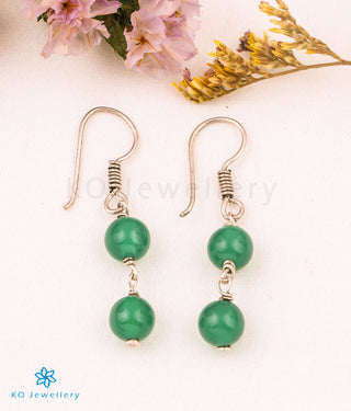 The Green Onyx Silver Gemstone Earring