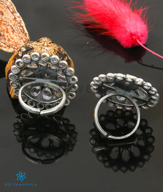 Adhira Silver Polki Toe-Rings 