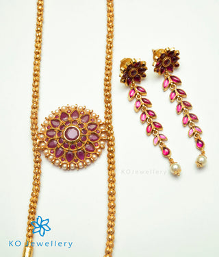 The Yukti Silver Kempu Necklace