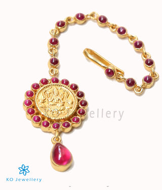 Bridal maang tikka temple jewellery gold plated